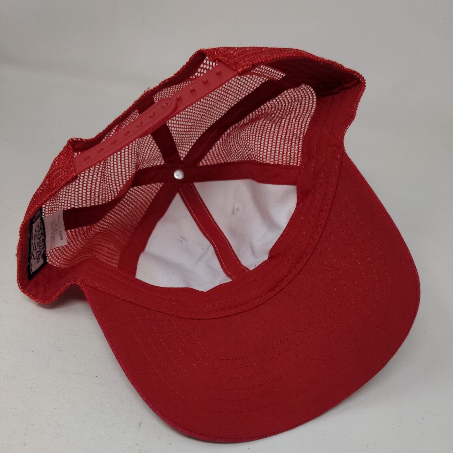 Beer Snapback Mesh Back Trucker Hat Red OSFA Colorblock Infinity