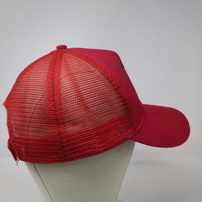 Nissun 5 Panel Red Hat One Size Mesh Back Strapback Gringo's Mexican Food Logo