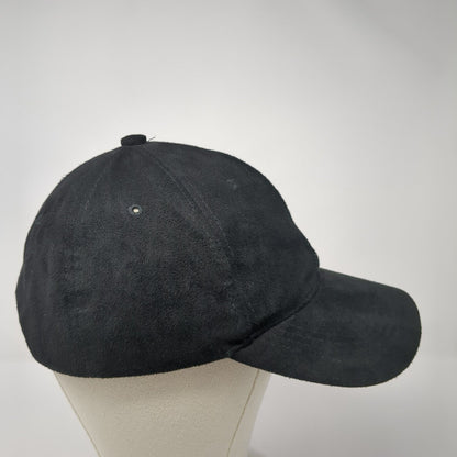 Unbranded Strapback Baseball Cap Black One Size Adjustable Vented Holes Blank