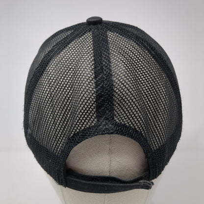 Unbranded Strapback Trucker Hat Black One Size Adjustable Mesh Back Blank