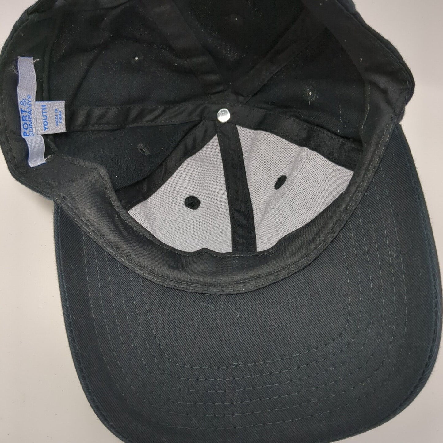 PCRD Strapback Hat Black Youth One Size Adjustable Port & Company