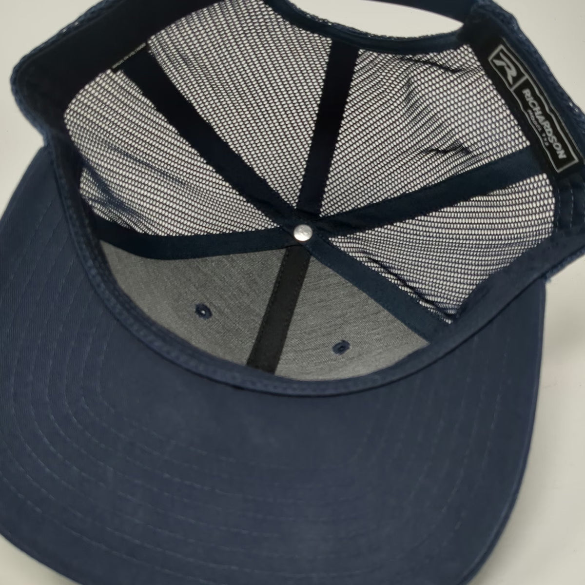 Richardson Trucker Hat Blue One Size Operation Second Chance Leather Mesh Patch