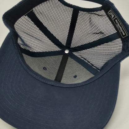 Richardson Trucker Hat Blue One Size Operation Second Chance Leather Mesh Patch