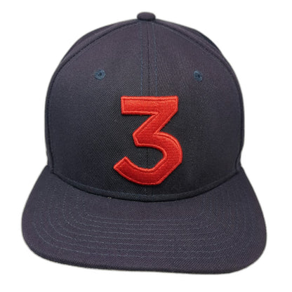 New Era Snapback Blue One Size Chance The Rapper 3 Hat Embroidered Logo 6 Panel