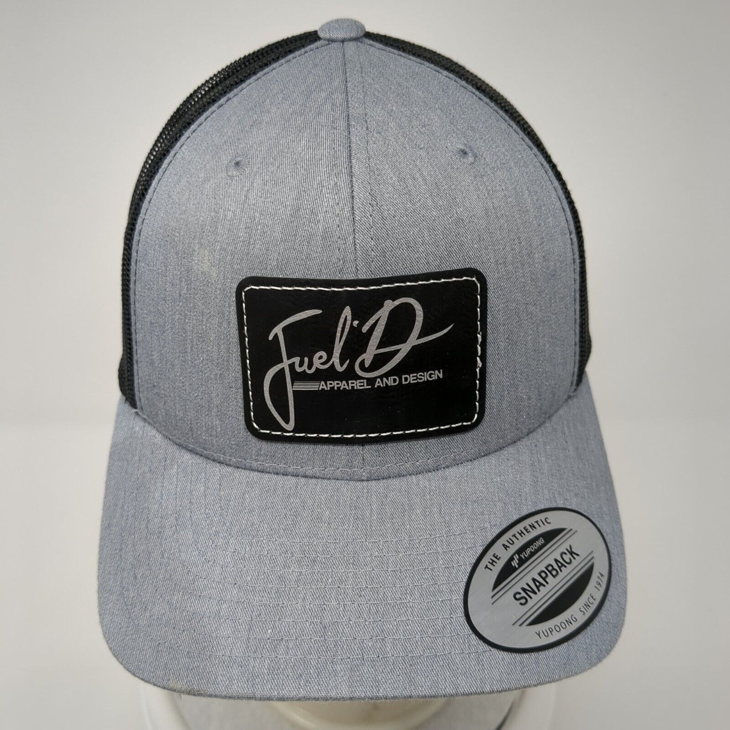 Fuel D Apparel and Design Snapback Trucker Hat Gray OS Adjustable Mesh Yupoong