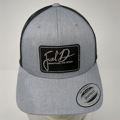 Fuel D Apparel and Design Snapback Trucker Hat Gray OS Adjustable Mesh Yupoong