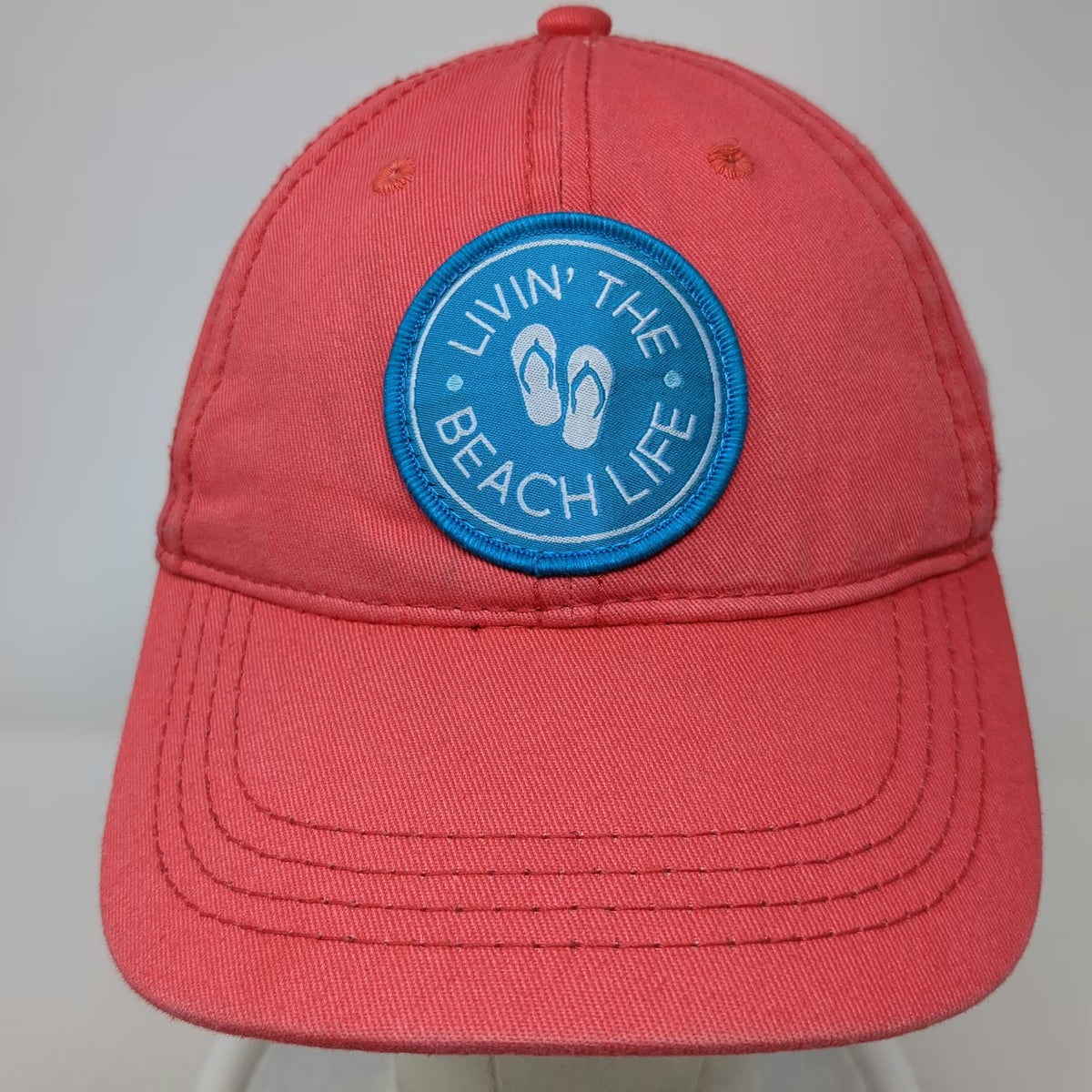 We People Pink Baseball Cap One Size Beach Life Patch Slideback Hat Flip Flops