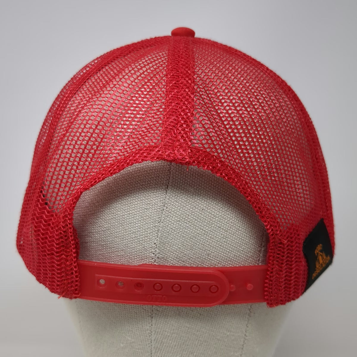 Otto Trucker Hat Red One Size Fort Desolation Goods Gatherings Mesh Snapback