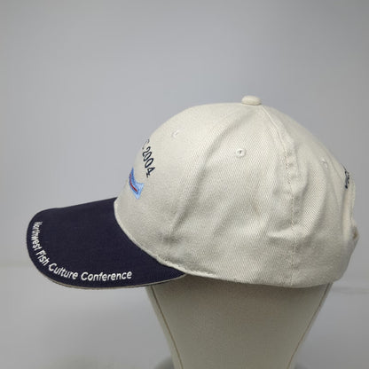 MC Design NWFCC 2004 Northwest Fish Culture Beige Blue Baseball Cap OS Flags