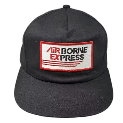 Todd Airborne Express 5 Panel Black Hat One Size Snapback Patch Embroidered