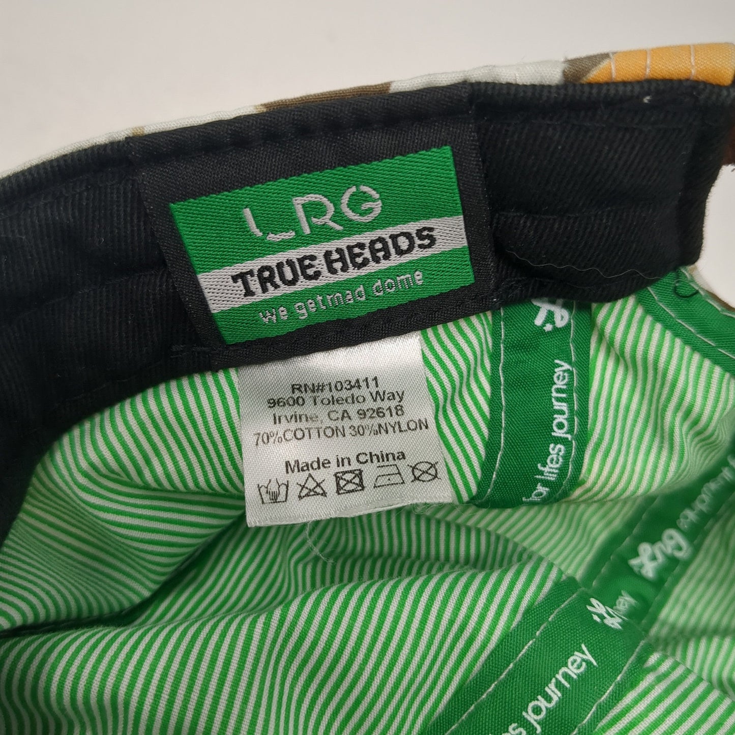 LRG True Heroes 5 Panel Cap Multicolor One Size Adjustable All Over Print