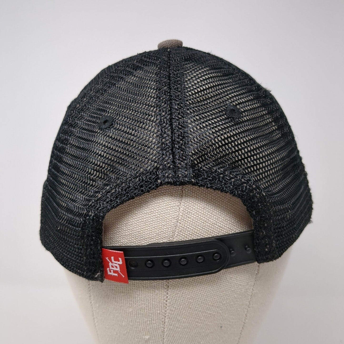 FDC Flag Snapback Mesh Back Trucker Hat Gray One Size Adjustable