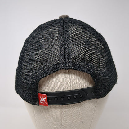 FDC Flag Snapback Mesh Back Trucker Hat Gray One Size Adjustable