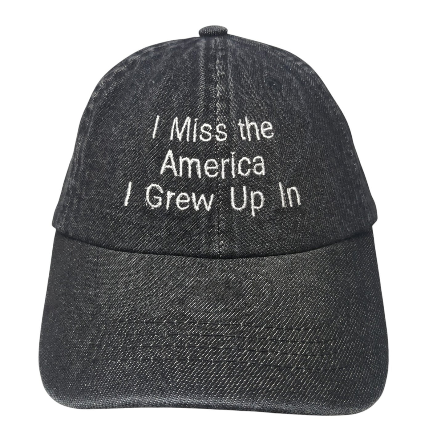 I Miss The America I Grew Up In Baseball Cap Black One Size Adjustable Cotton
