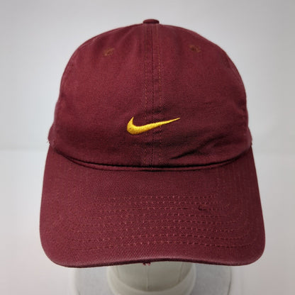 Nike Slideback Hat Red One Size Adjustable Embroidered Swoosh 6 Panel