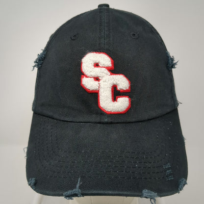 Head To Toe Baseball Cap Black One Size Chenille Patch Sport Clips Frayed Hat
