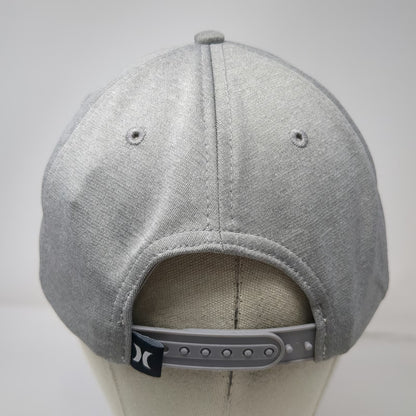 Hurley Snapback Gray One Size Logo Horizontal Stripes Structured Heathered Hat