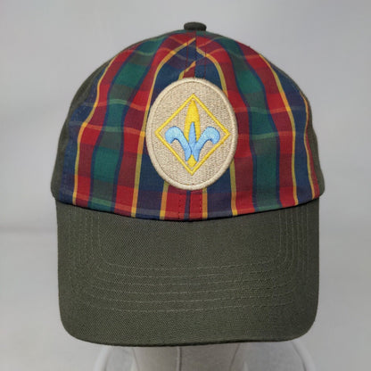 Boy Scouts Of America Webelo Strapback Hat Green S-M Embroidered Plaid 6 Panel