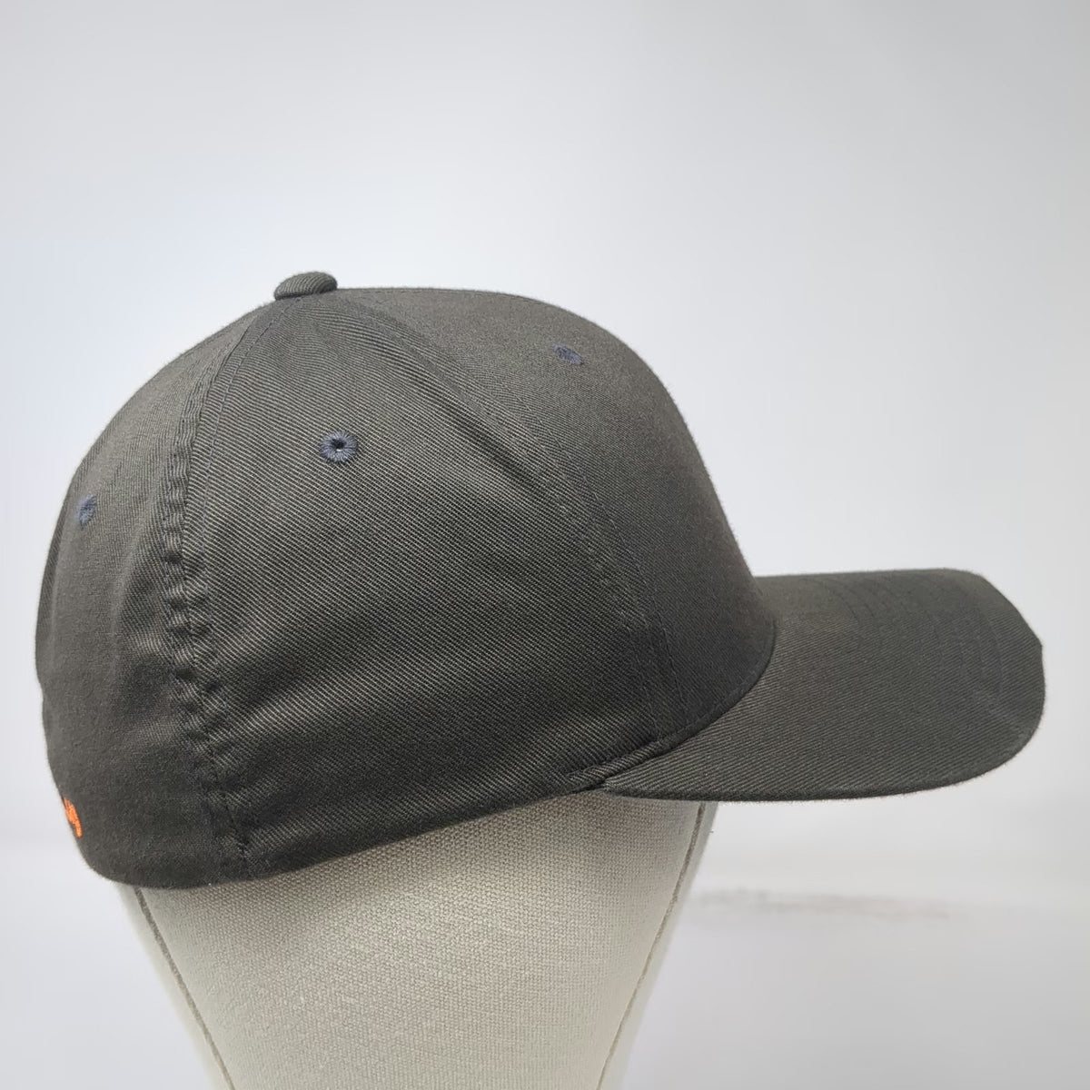 Port Authority Baseball Cap Gray M Flexfit Aubree Wartman Racing Orange Hat