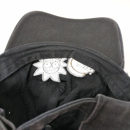Rick And Morty Slideback Hat Black OSFA Adjustable Embroidered Adult Swim