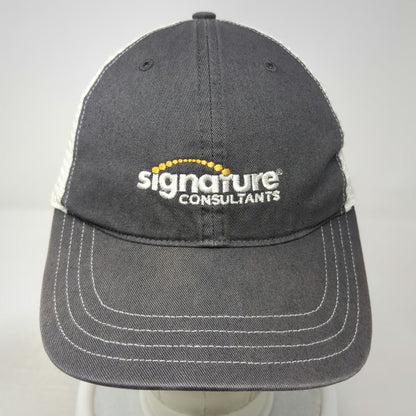 Richardson Trucker Hat Gray L Signature Consultants Mesh Snapback Curved Brim