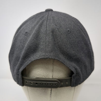 Yupoong Snapback Gray One Size P20 Green Underbrim Flat Bill Wool Blend hat