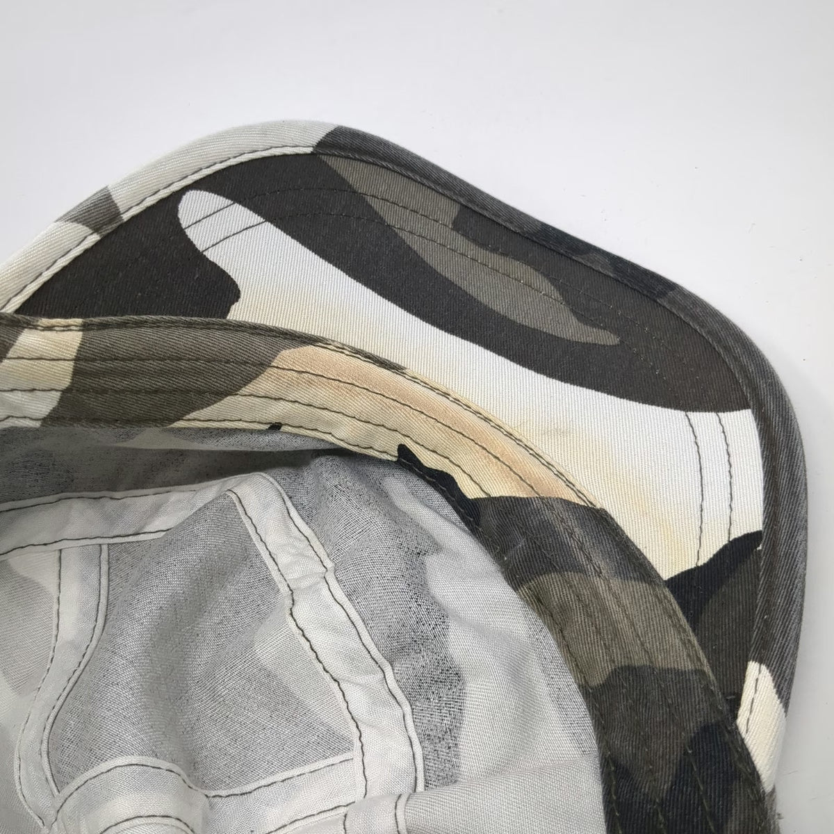 hg Army Cap Gray Black White One Size Urban Camo Strapback Adjustable Hat