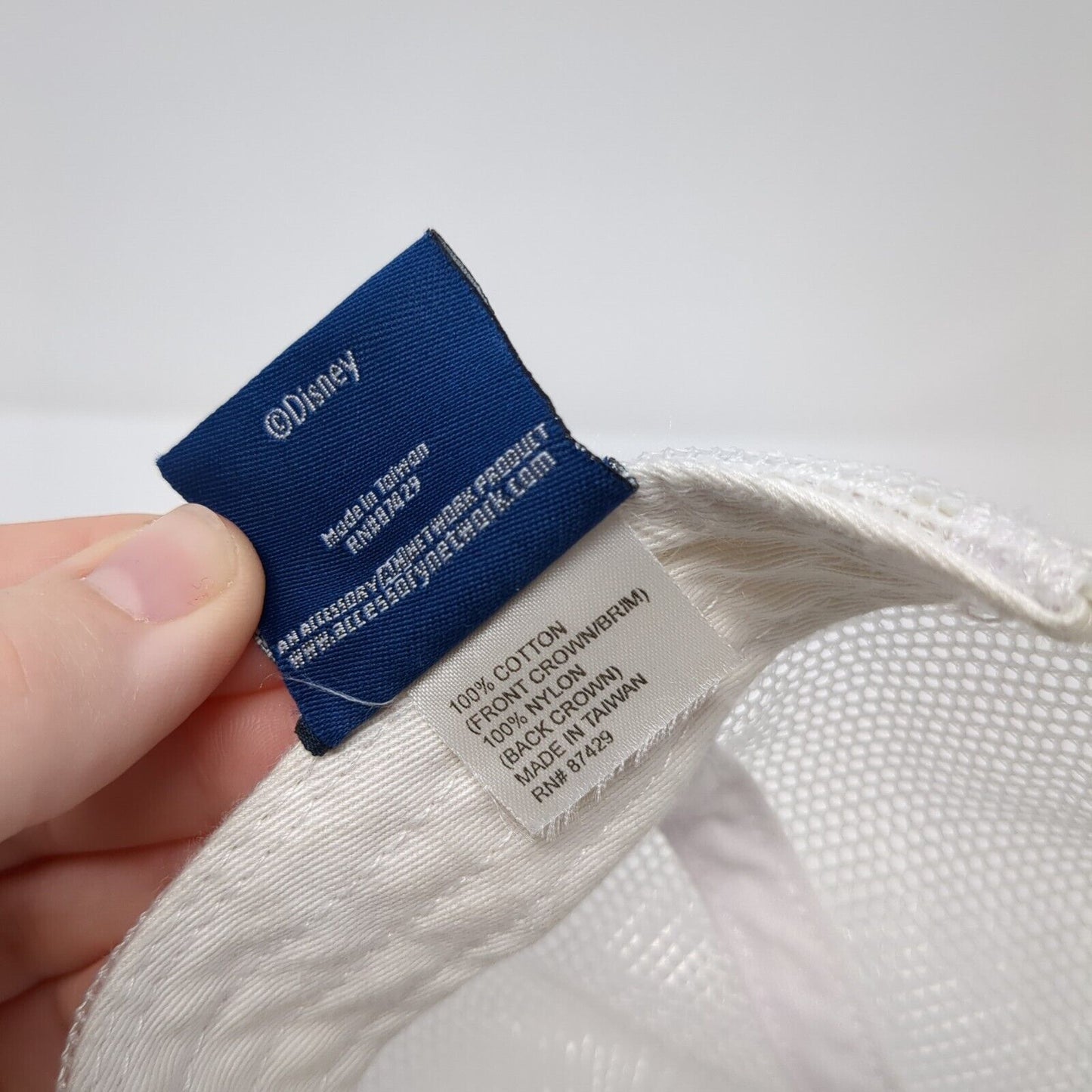 Mickey Mouse Snapback Trucker Hat White OSFA Mesh Back Disney