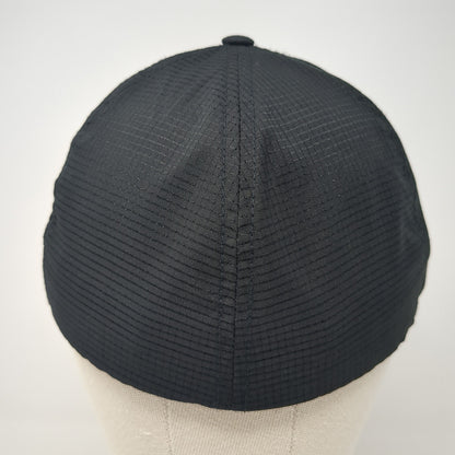 Arnold Silver Fitted Hat Black XL Solid Vent Holes Richardson Outdoor
