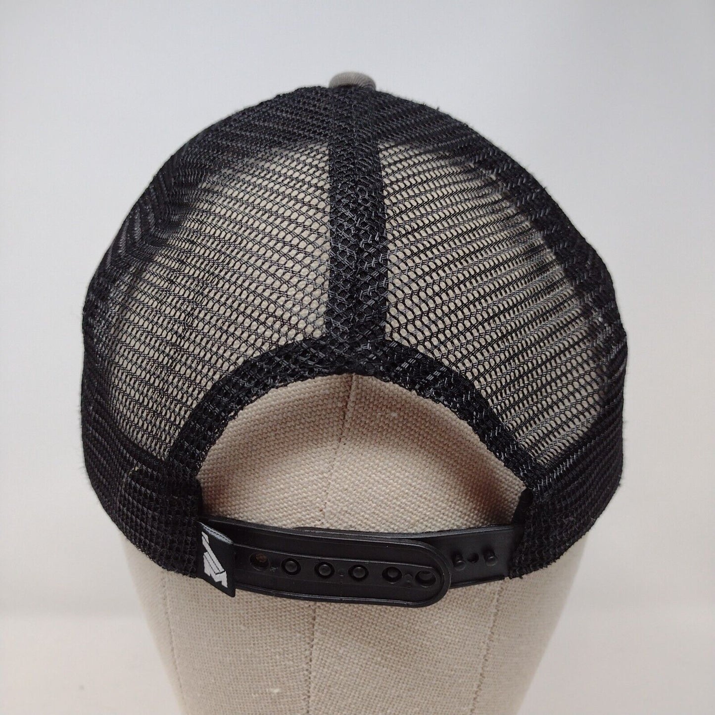 Mission43 Snapback Mesh Back Trucker Hat Gray OSFA Embroidered