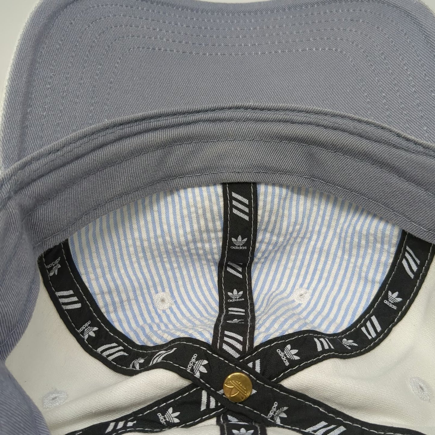 Adidas Baseball Cap White One Size Hat Trefoil Logo Embroidered Cotton Slideback