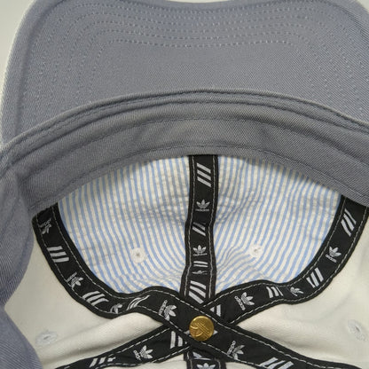Adidas Baseball Cap White One Size Hat Trefoil Logo Embroidered Cotton Slideback
