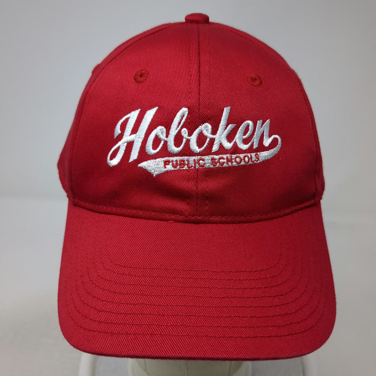Outdoor Cap Baseball Red One Size Hoboken Public Schools Strapback Logo Hat