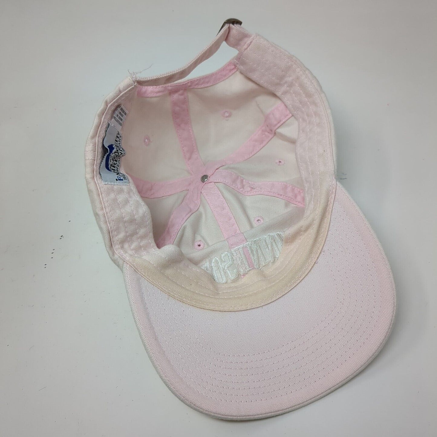 Minnesota USA Slideback Hat Pink OSFA Adjustable Embroidered Fahrenheit