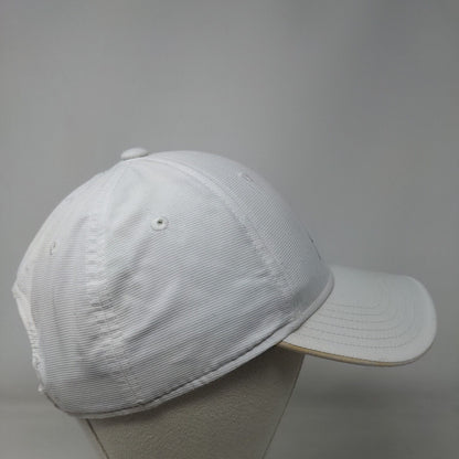 Adidas Strapback Hat White One Size Adjustable Vented Holes 6 Panel
