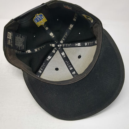 Los Angeles Rams NFL New Era Snapback Black One Size Hat Time To Shine Side Hit