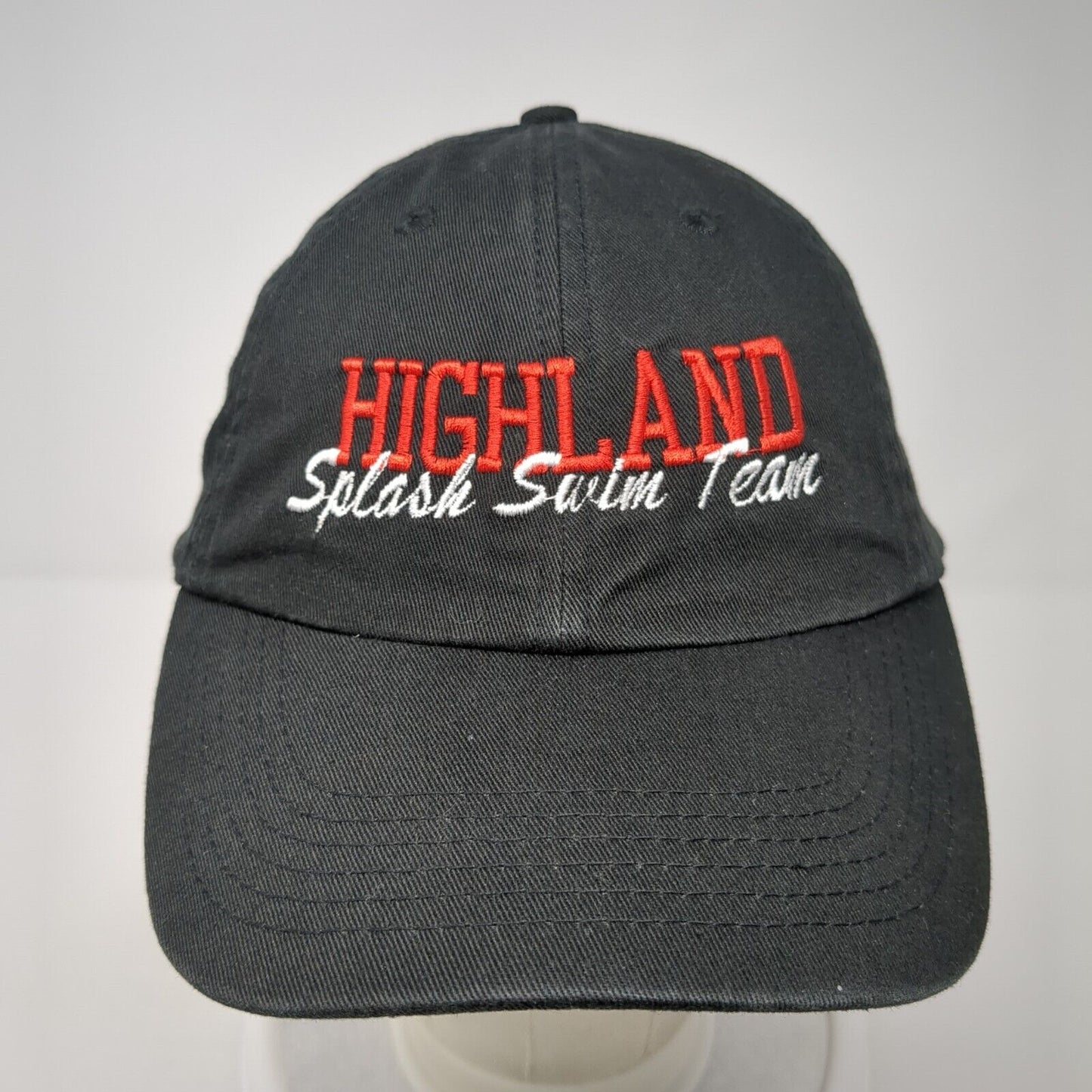Highland Splash Swim Team Slideback Hat Black One Size Embroidered