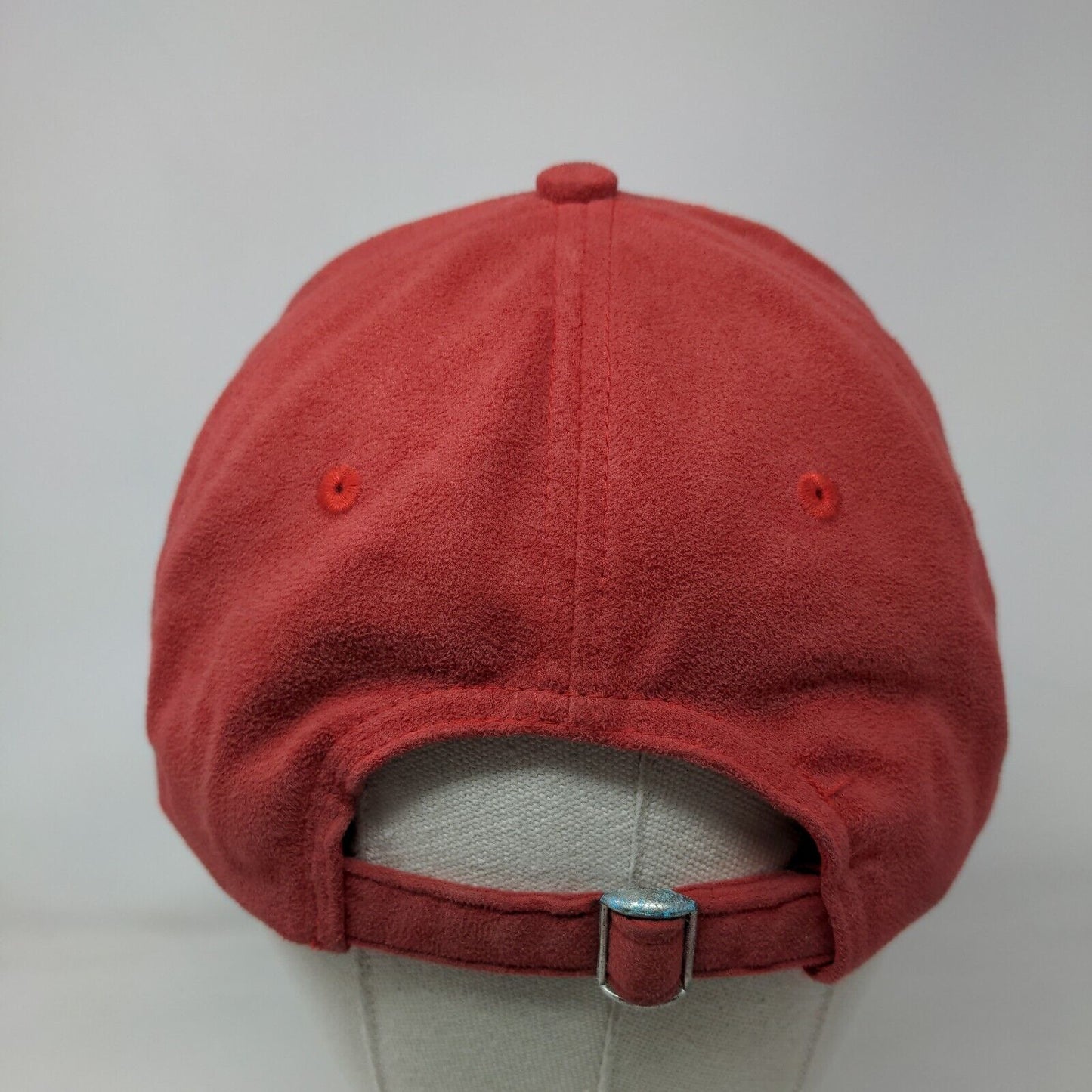 Black Belt Slideback Hat Red OSFA Adjustable Embroidered Vented Holes Polyester