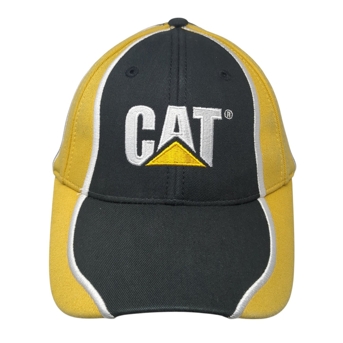 CAT Strapback Hat Multi One Size Embroidered Logo Adjustable Colorblock