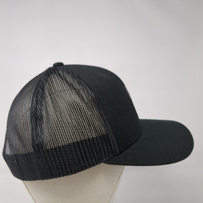 Idaho Snapback Trucker Hat Black OS Adjustable Mesh Back 6 Panel Richardson