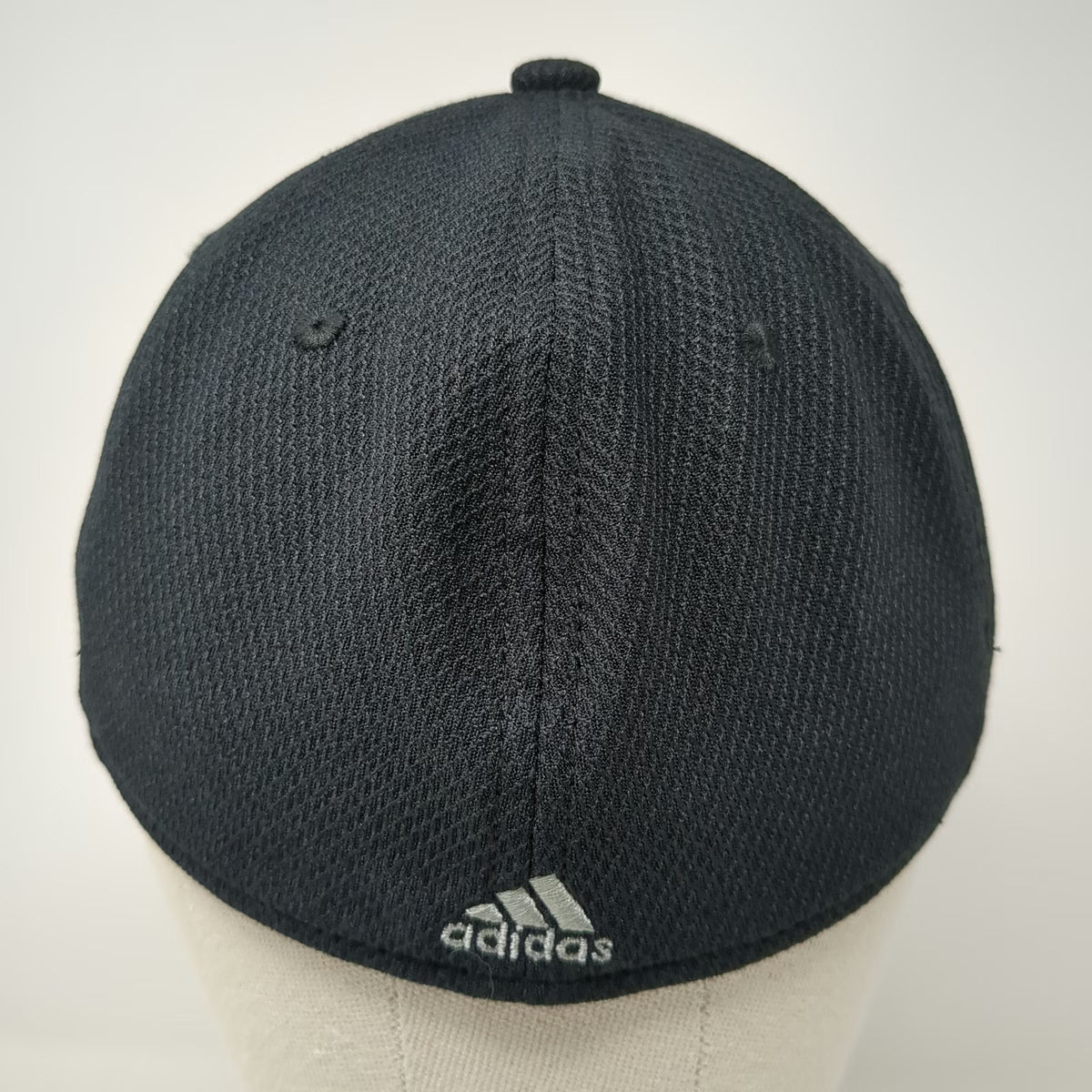 Adidas Baseball Cap Black M Fitted Performance Mesh Climalite Stretch Fit Hat