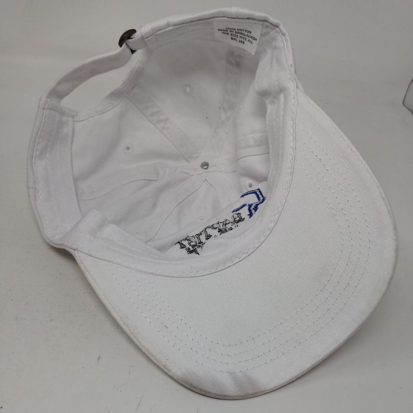 Baptist Health Slideback Hat White OSFA Embroidered Adjustable 6 Panel