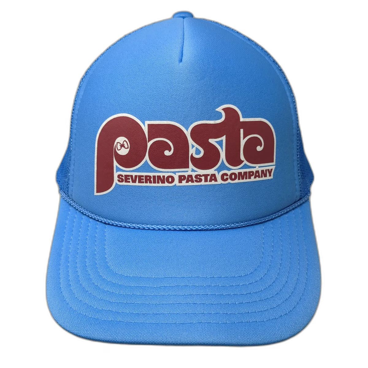 Otto Trucker Hat Blue One Size Severino Pasta Company Mesh Foam Snapback Graphic