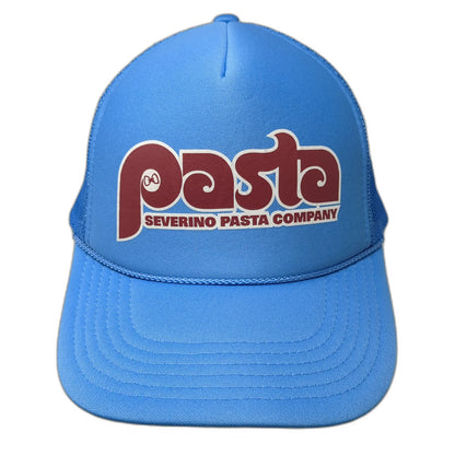 Otto Trucker Hat Blue One Size Severino Pasta Company Mesh Foam Snapback Graphic