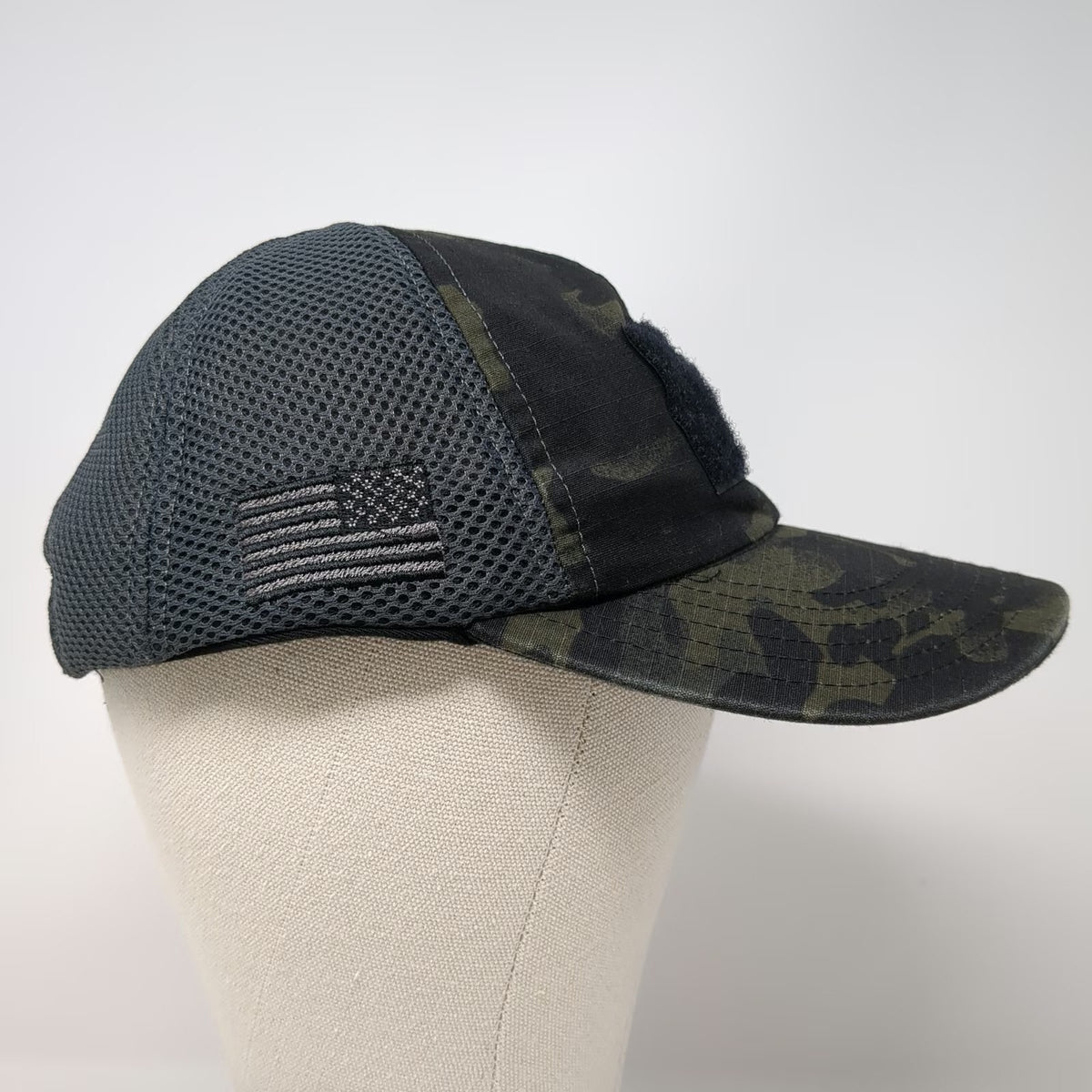Nine Line Baseball Cap Black Green One Size Mesh Snapback Camo Side Flag Hat
