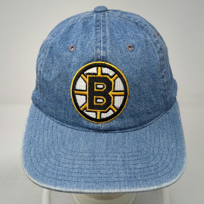 Boston Bruins NHL The Cap Blue One Size Denim Slideback Embroidered Logo Hat