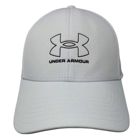 Under Armour Men's Fitted Iso Chill Hat White Size L/XL Logo