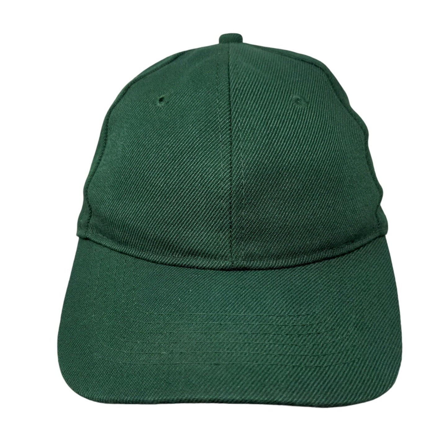 Unbranded Strapback Hat Green One Size Adjustable 6 Panel Solid Blank