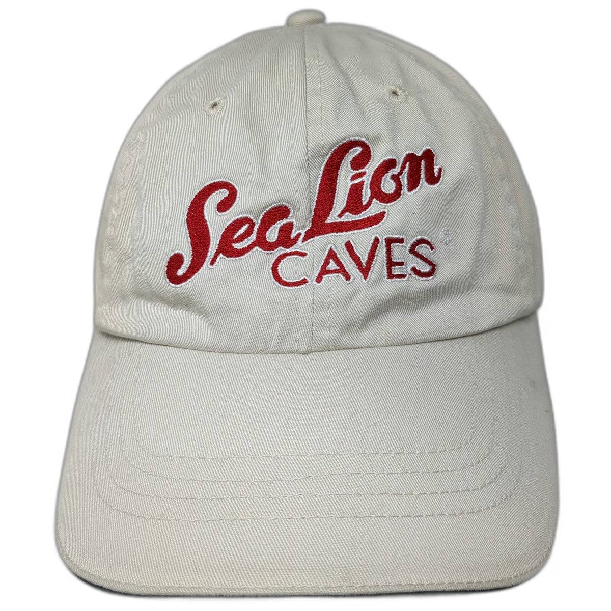 Sea Lion Caves Oregon Coast Logo Baseball Cap Beige One Size Slideback Hat