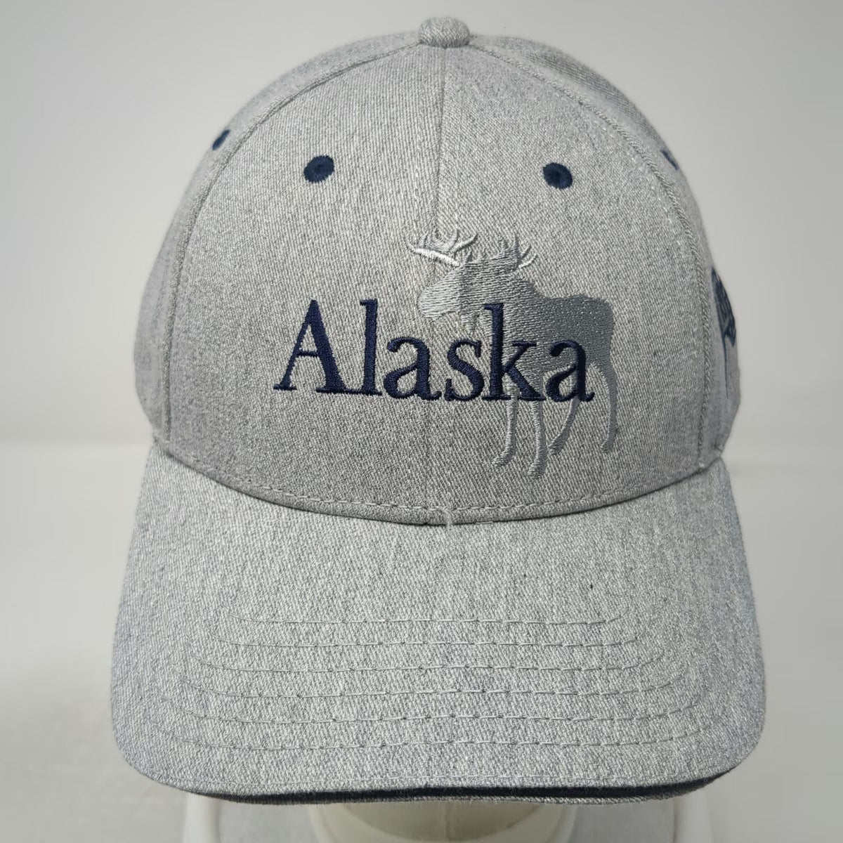 Princess Baseball Cap Gray One Size Alaska Moose 1959 Strapback Cotton Hat